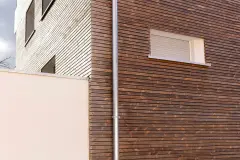 Nahansicht Eck-Übergang Holzfassade